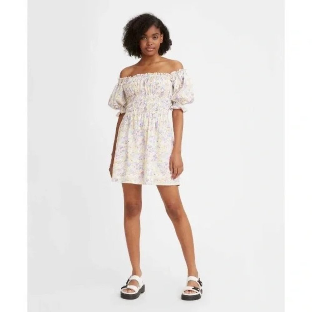 Levi's® Women's Puff Short Sleeve Verenne Dress - Floral Cloud